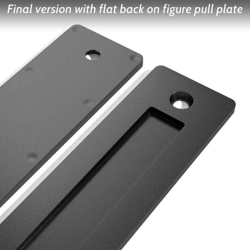 SKYSEN 2 Pack 12" Barn Door Handles, Sliding barn Door Pull Handle, No Gap Flat Plate Design- Heavy Duty- Square- Easy to Install- Matt Black (685-2) - Image 4